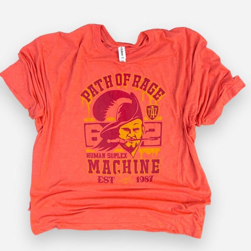 Taz Path of Rage Human Suplex Machine Wrestling Graphic T-Shirt XXL